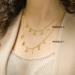 Nombre Personalizado Chapa de Oro Letras Lisas - Imagen 2