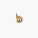 Dije Chapa de Oro Luna Zirconia 12