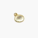 Dije Chapa de Oro Ojo Turco Zirconia 21