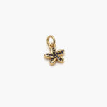 Dije Chapa de Oro Flor Zirconia Blanca 36 - Imagen 3