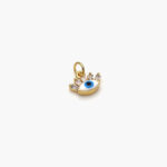 Dije Chapa de Oro Ojo Turco Esmalte Rojo Zirconia 44 - Imagen 2
