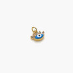 Dije Chapa de Oro Ojo Turco Esmalte Rojo Zirconia 44 - Imagen 3