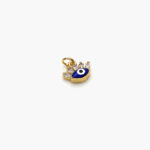 Dije Chapa de Oro Ojo Turco Esmalte Rojo Zirconia 44 - Imagen 4