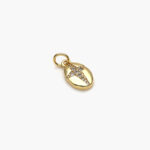Dije Chapa de Oro Cruz Zirconia 8