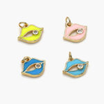 Dije Chapa de Oro Labios Esmalte