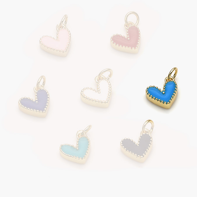 marcaca61 Dije Chapa de Oro Corazón Esmalte - Imagen 1