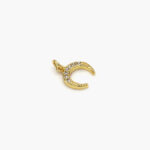 Dije Chapa de Oro Luna Zirconias 30