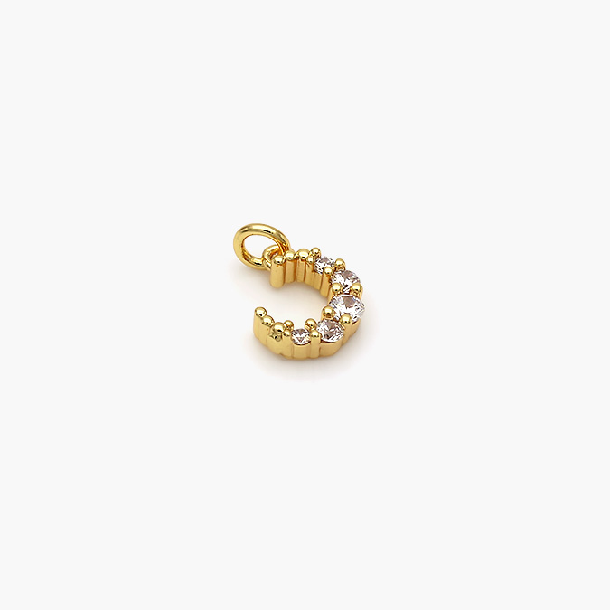 CF-59-31 Dije Chapa de Oro Luna Zirconias 31 - Imagen 1