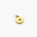 Dije Chapa de Oro Estrella Zirconia 33