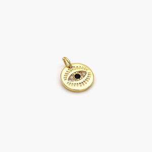 Dije Chapa de Oro Ojo Turco Zirconia 38