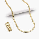 Cadena Chapa de Oro Barbada 4mm. 0139