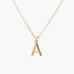 Collar Iniciales Chapa de Oro 03 - A