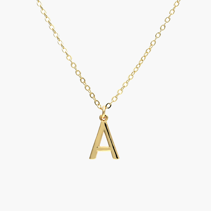 CDI-0003-A Collar Iniciales Chapa de Oro 03 - Imagen 1