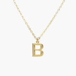 Collar Iniciales Chapa de Oro 03 - B
