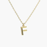 Collar Iniciales Chapa de Oro 03 - F
