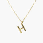 Collar Iniciales Chapa de Oro 03 - H