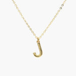 Collar Iniciales Chapa de Oro 03 - J