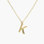 Collar Iniciales Chapa de Oro 03 - K
