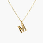 Collar Iniciales Chapa de Oro 03 - M