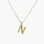 Collar Iniciales Chapa de Oro 03 - N