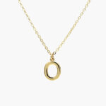Collar Iniciales Chapa de Oro 03 - O