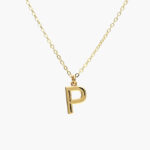 Collar Iniciales Chapa de Oro 03 - P