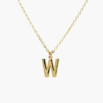 Collar Iniciales Chapa de Oro 03 - W