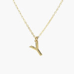Collar Iniciales Chapa de Oro 03 - Y