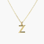 Collar Iniciales Chapa de Oro 03 - Z