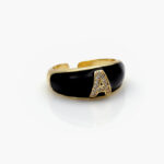 Anillo Chapa de Oro Iniciales 0003 - A