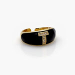 Anillo Chapa de Oro Iniciales 0003 - T
