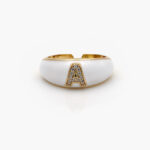 Anillo Chapa de Oro Iniciales 0004
