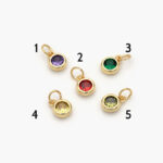 Mini Dije Chapa de Oro Zirconia Esfera Grupo 5 - Modelo 1