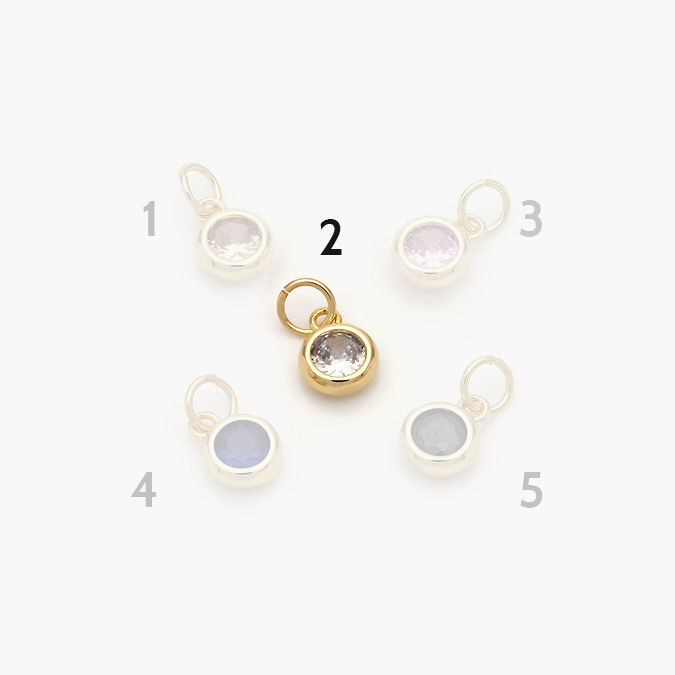 cf4 Mini Dije Chapa de Oro Zirconia Esfera Grupo 4 - Imagen 1