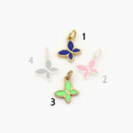 Mini Dije Chapa de Oro Mariposa Esmaltado Grupo 10