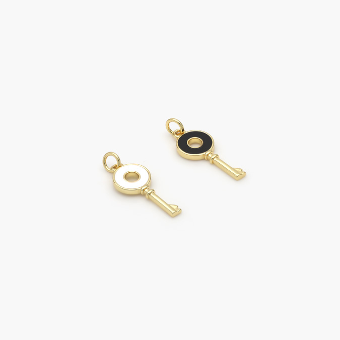 79 Dije Chapa de Oro Llave Esmalte - Imagen 1