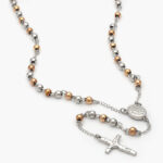 Rosario Acero Inoxidable Color Plata & Rosa 0006
