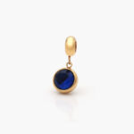 Dije Acero Inoxidable Zirconia Azul 0089