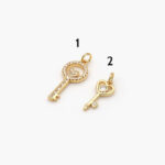 Dije Chapa de Oro Llaves Zirconias