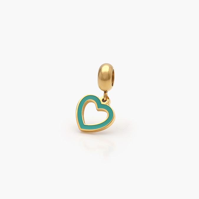 ACH-0097-O Dije Acero Inoxidable Corazón Esmalte 0097 - Imagen 1