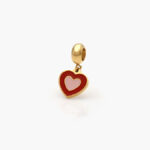 Dije Acero Inoxidable Corazón Esmalte 0103 - Oro