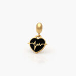 Dije Acero Inoxidable Corazón Electrocardiograma 0107