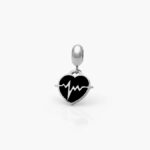 Dije Acero Inoxidable Corazón Electrocardiograma 0107 - Imagen 2