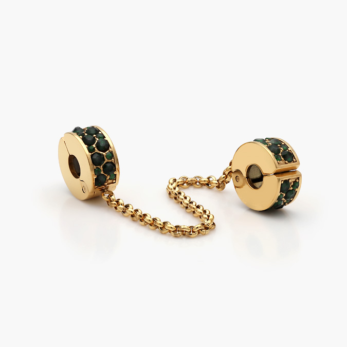 ACH-0127-O Cadena de Seguridad Acero Inoxidable Zirconia Verde 0127 - Imagen 1