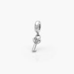 Dije Acero Inoxidable Llave Zirconias 0147 - Imagen 2