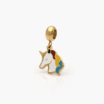 Dije Acero Inoxidable Unicornio Esmalte 0175