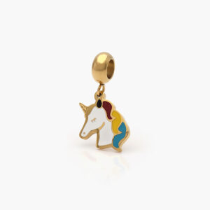 Dije Acero Inoxidable Unicornio Esmalte 0175