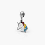 Dije Acero Inoxidable Unicornio Esmalte 0175 - Imagen 2