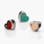 Dije Acero Inoxidable Corazones Esmalte 0220