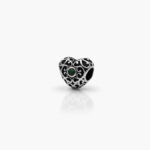 Dije Acero Inoxidable Corazón Zirconia 0237